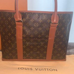 Authentic Louis Vuitton Monogram Leather Vintage Tote Bag